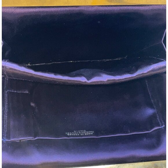 Marguerite Fressé Women’s Black Beaded Gold-Tone Floral Clasp Clutch Bag - Picture 9 of 13